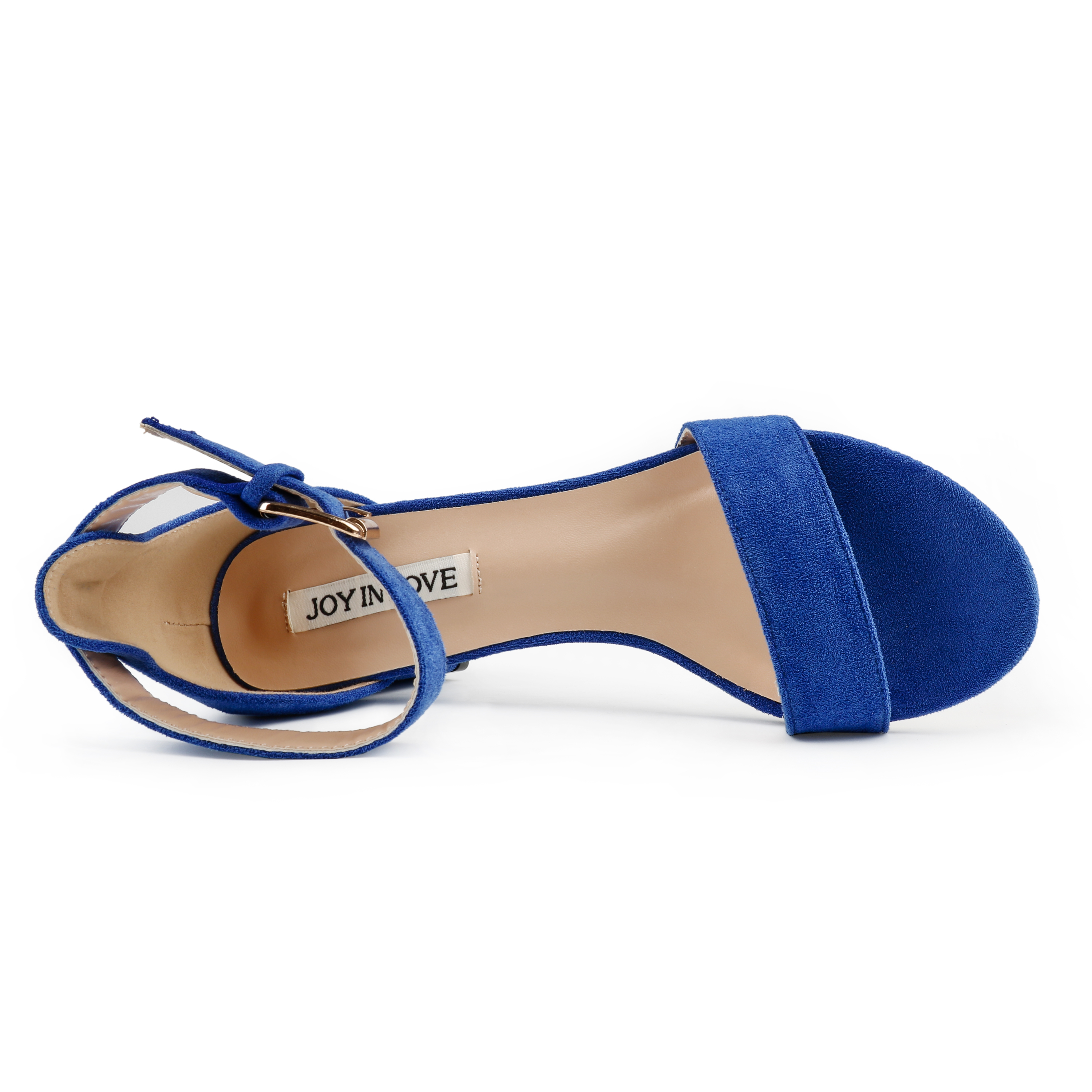 3.54"  Women's Ankle Strap Pumps Block Heel Open Toe Suede Sandals Summer Shoes-MERUMOTE