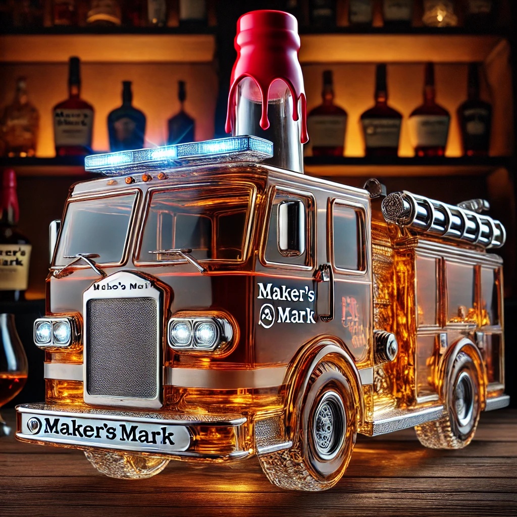 Tegooe Fire Truck Whiskey Bottle