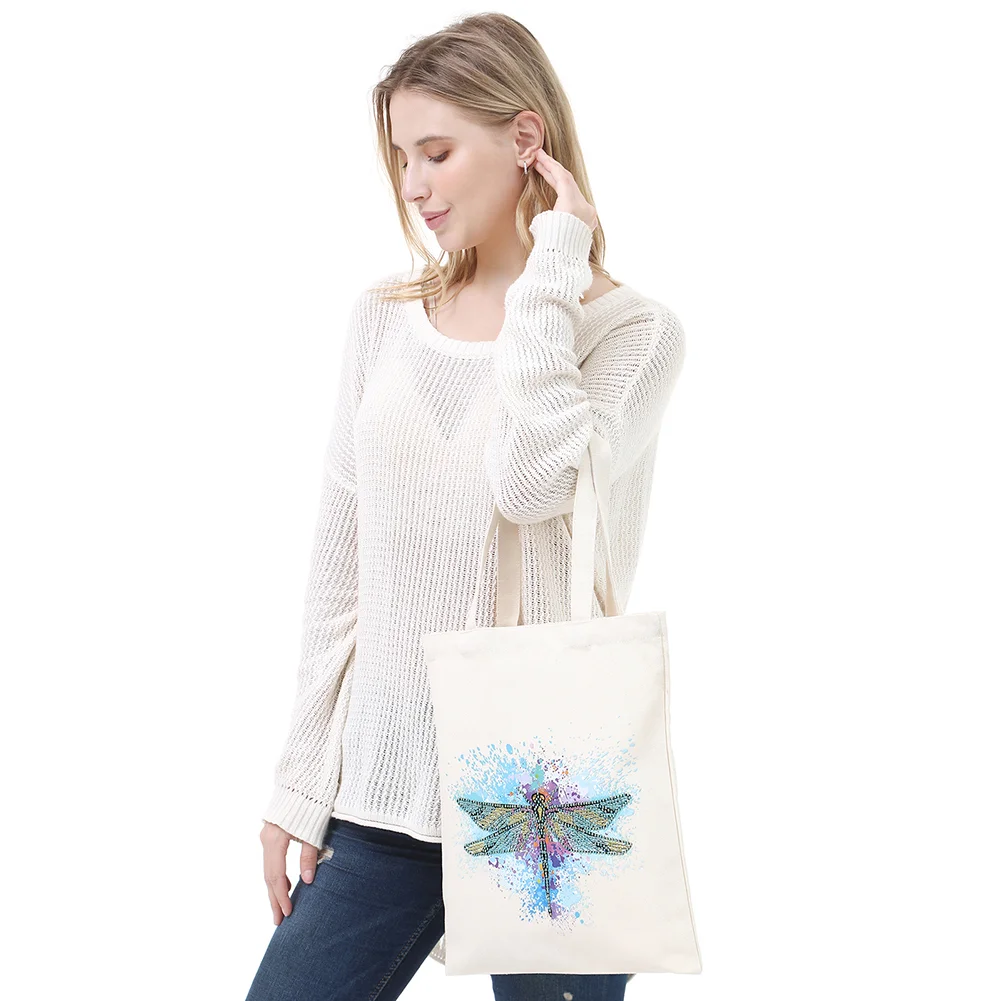 DIY Diamond Painting Eco-Friendly Canvas Bag - Dragonfly