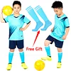 2023 Kids Football Uniforms Boys Girl Soccer Sports Uniform Custom Boys Football Jersey tracksuit children's football suit Socks
