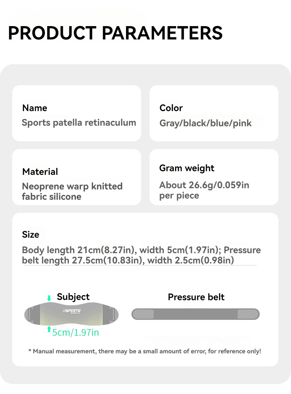 Likron Watches Adjustable Patella Tendon Knee Strap for Running