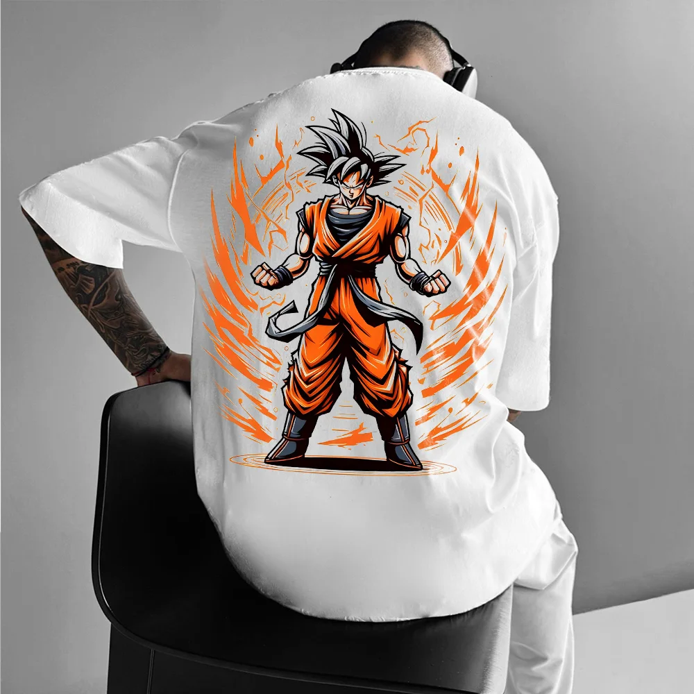 Outletsltd Oversized Dragon Ball Goku Print T-shirt