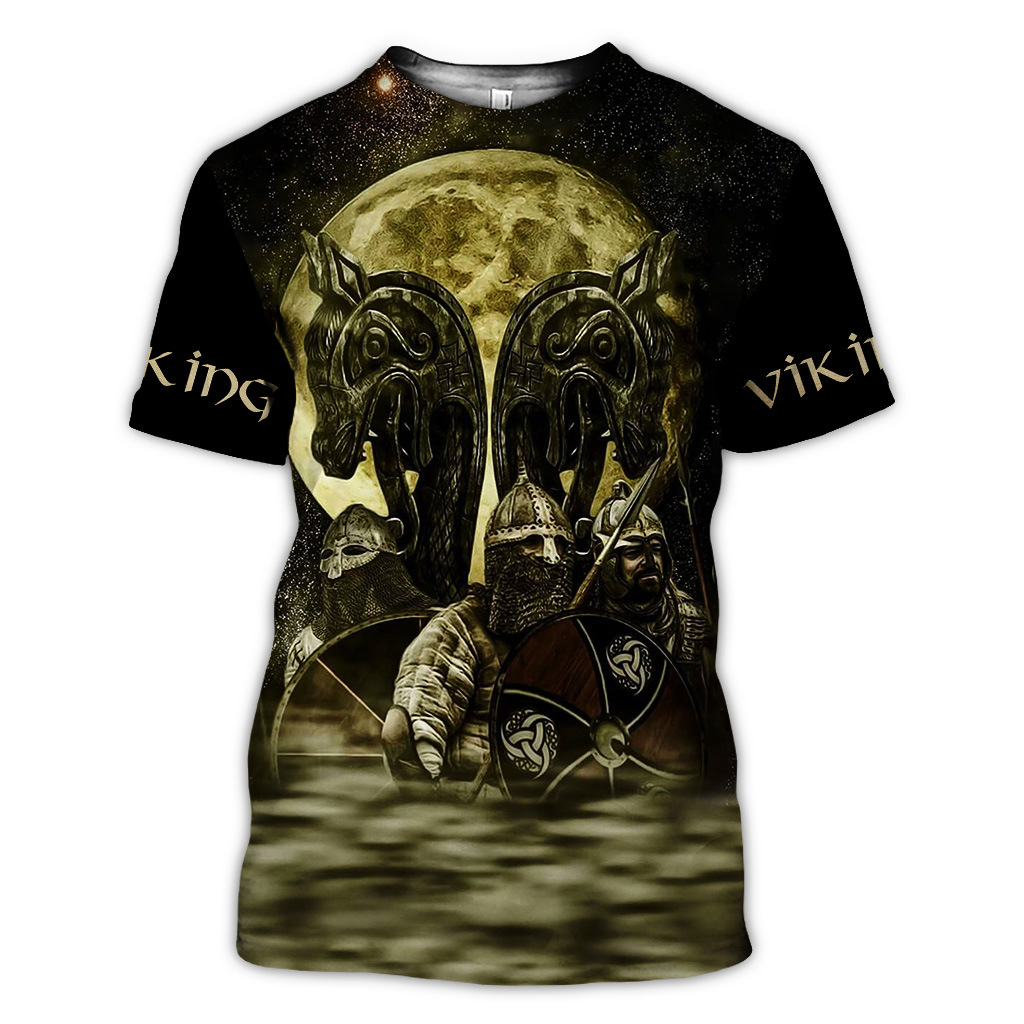 Viking-Themed T-Shirt: A Majestic Glimpse into Viking Lore