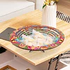 (US Local)Diamond Painting Wooden Serving Tray Decorative Diamond Painting Dining Plate(G)