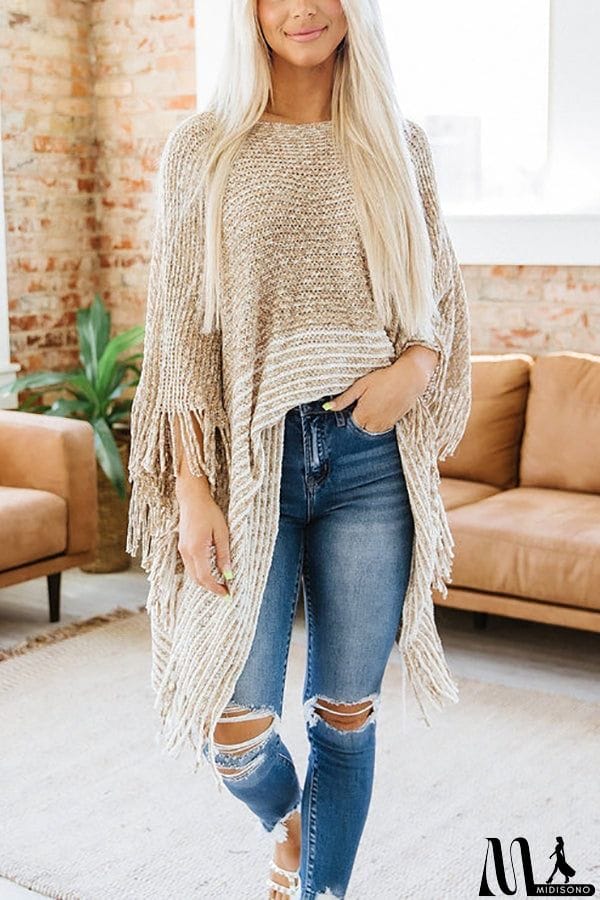 MidiSono - Sweet And Innocent Chenille Poncho Top