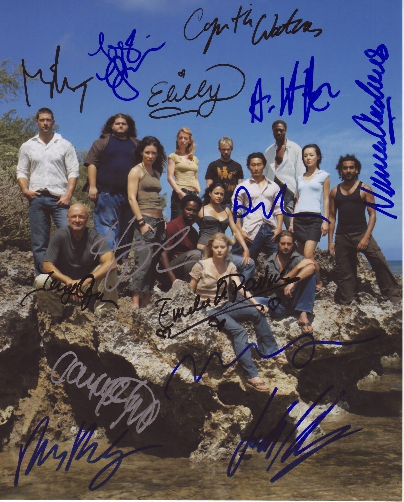 LOST CAST AUTOGRAPH SIGNED PP Photo Poster painting POSTER