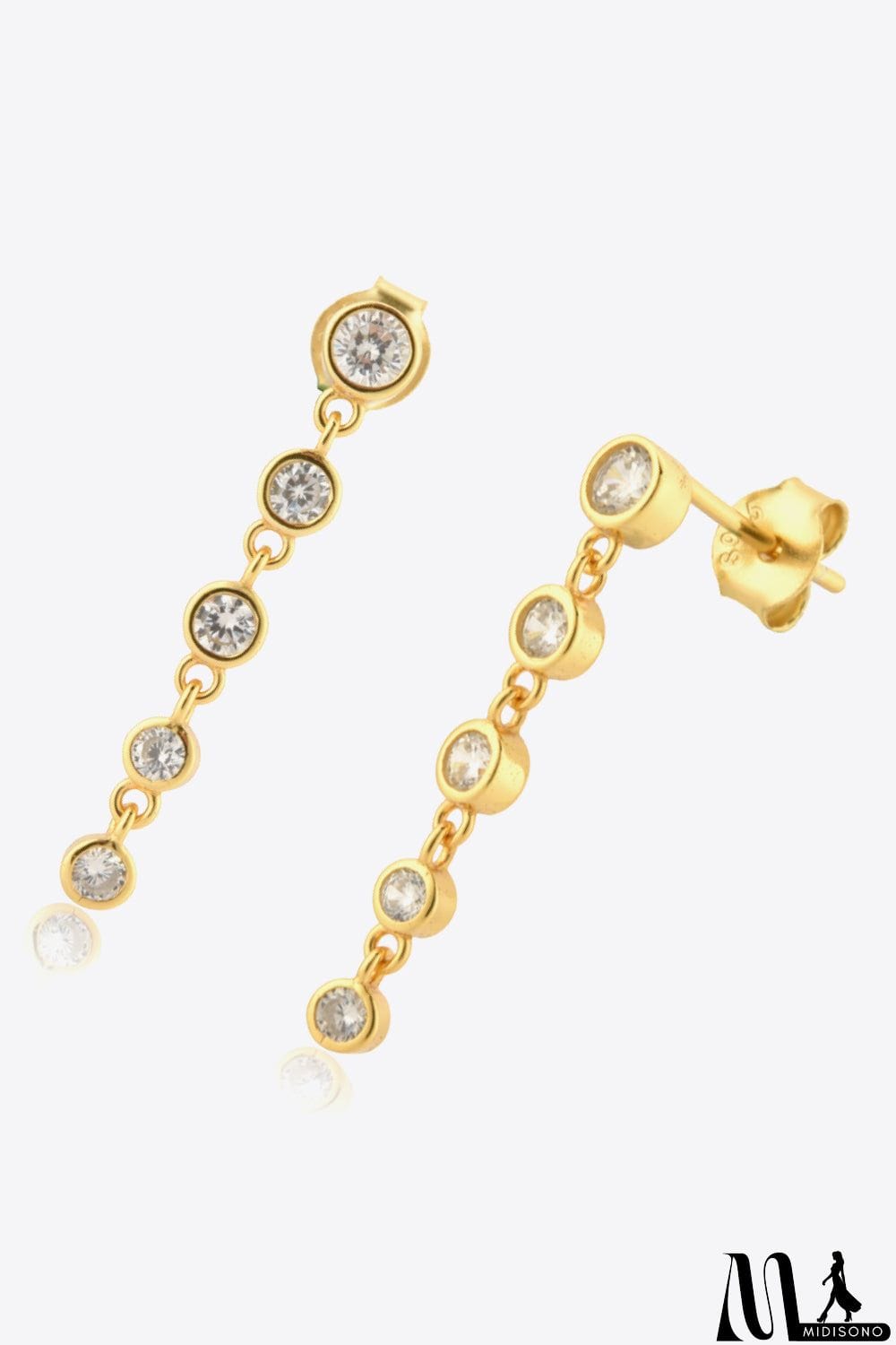 MidiSono - Inlaid Zircon 925 Sterling Silver Earrings