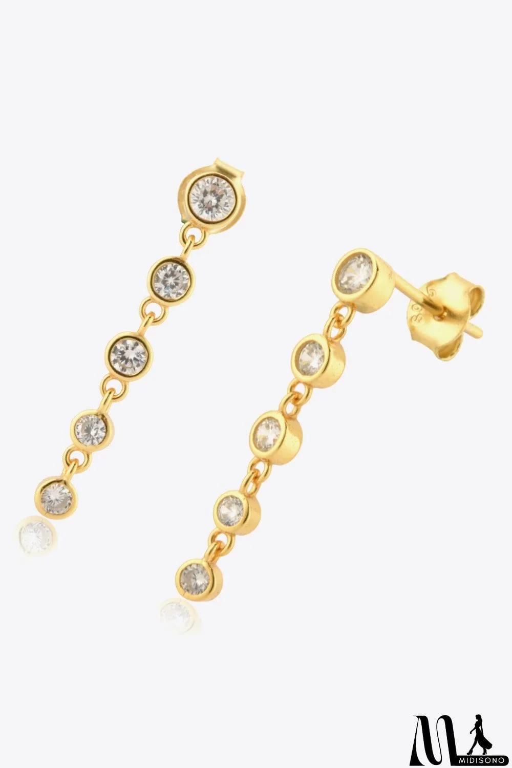 MidiSono - Inlaid Zircon 925 Sterling Silver Earrings