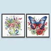 2Pack Flower Butterfly-Crystal Rhinestone Diamond Painting(30x30cm)