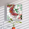 Diamond Painting-DIY Crystal Rhinestone Hummingbird Holding Flowers
