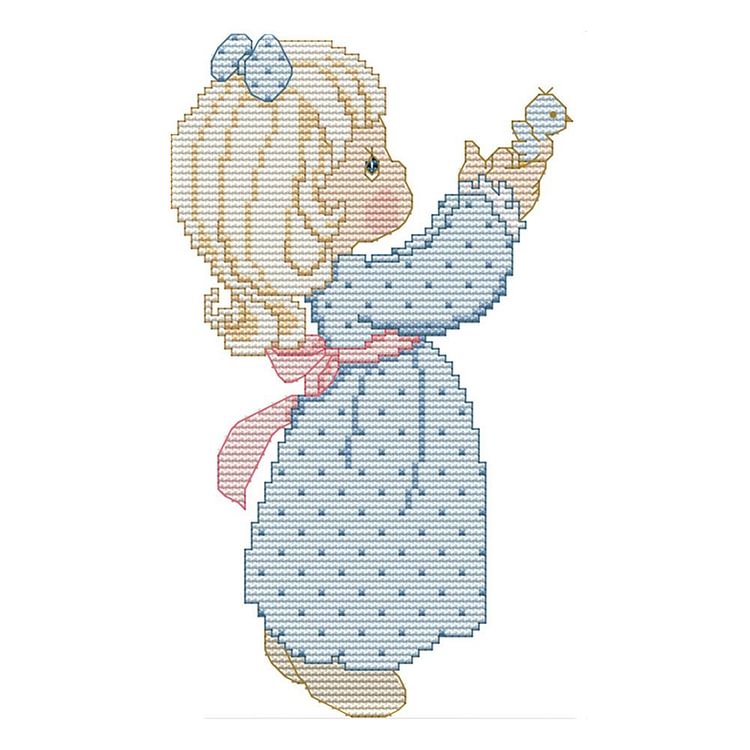 Joy Sunday - Animals - 14CT 2 Strands Threads Printed Cross Stitch Kit - 26x17cm(Canvas)