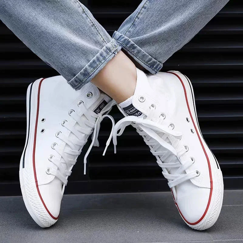 Men Canvas Sneakers Lovers Comfortable Shoes Flats Casual Women White Black Walking Shoes Chinese Style  Vulcanized shoes