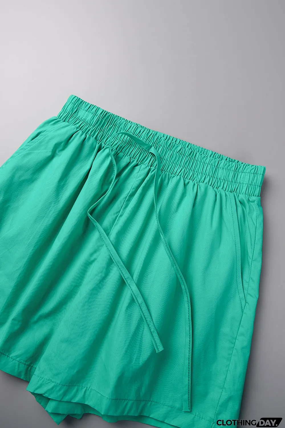 Orange Casual Solid Patchwork Buckle Turndown Collar Short Sleeve Two Pieces