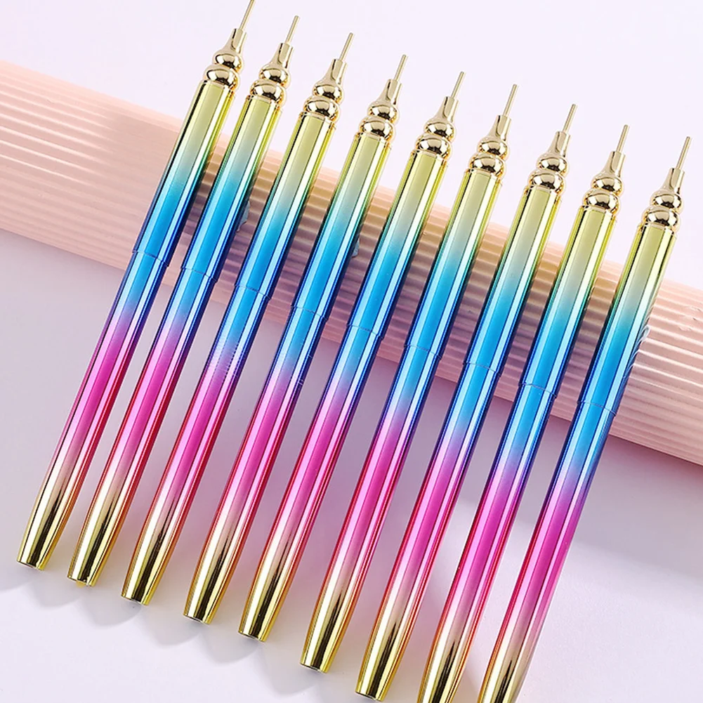 Gradient Rotary Point Drill Pen 5D DIY Diamond Painting Tool with Clay Tips(Random Color)