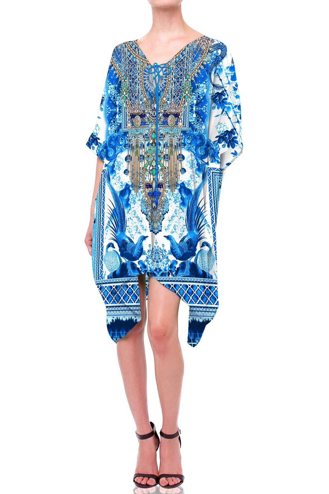 Multi-wear-kaftan dress Lace up tunic dress