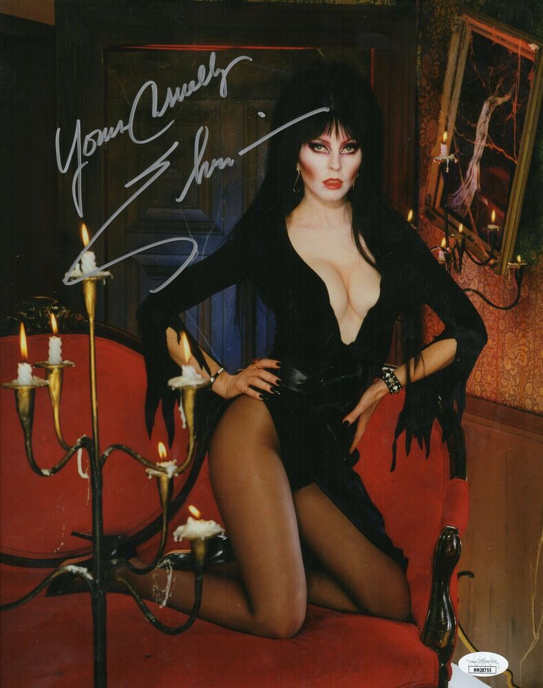 Elvira Autograph 11x14 Photo Poster painting Yours Cruelly Signed