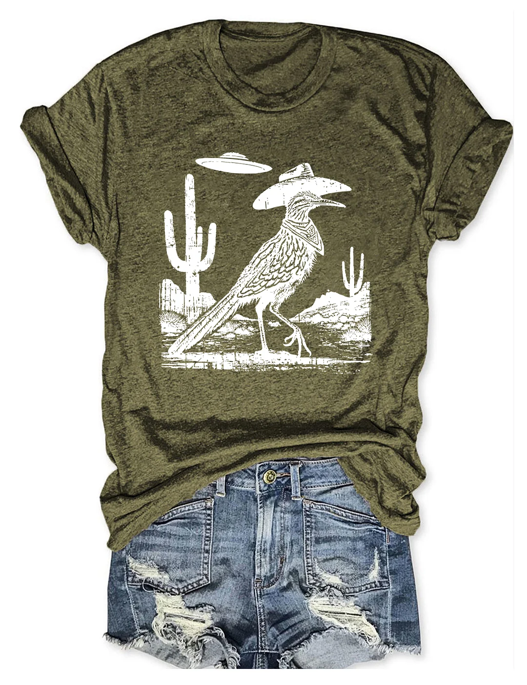 Roadrunner UFO Bird Lover T-shirt