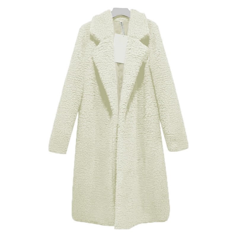 Lossky Coats Trench Fashion Long Autumn Winter Warm Tops Cardigan Plus Size Women Clothes 2019 Plush Windbreakers Blouson Female