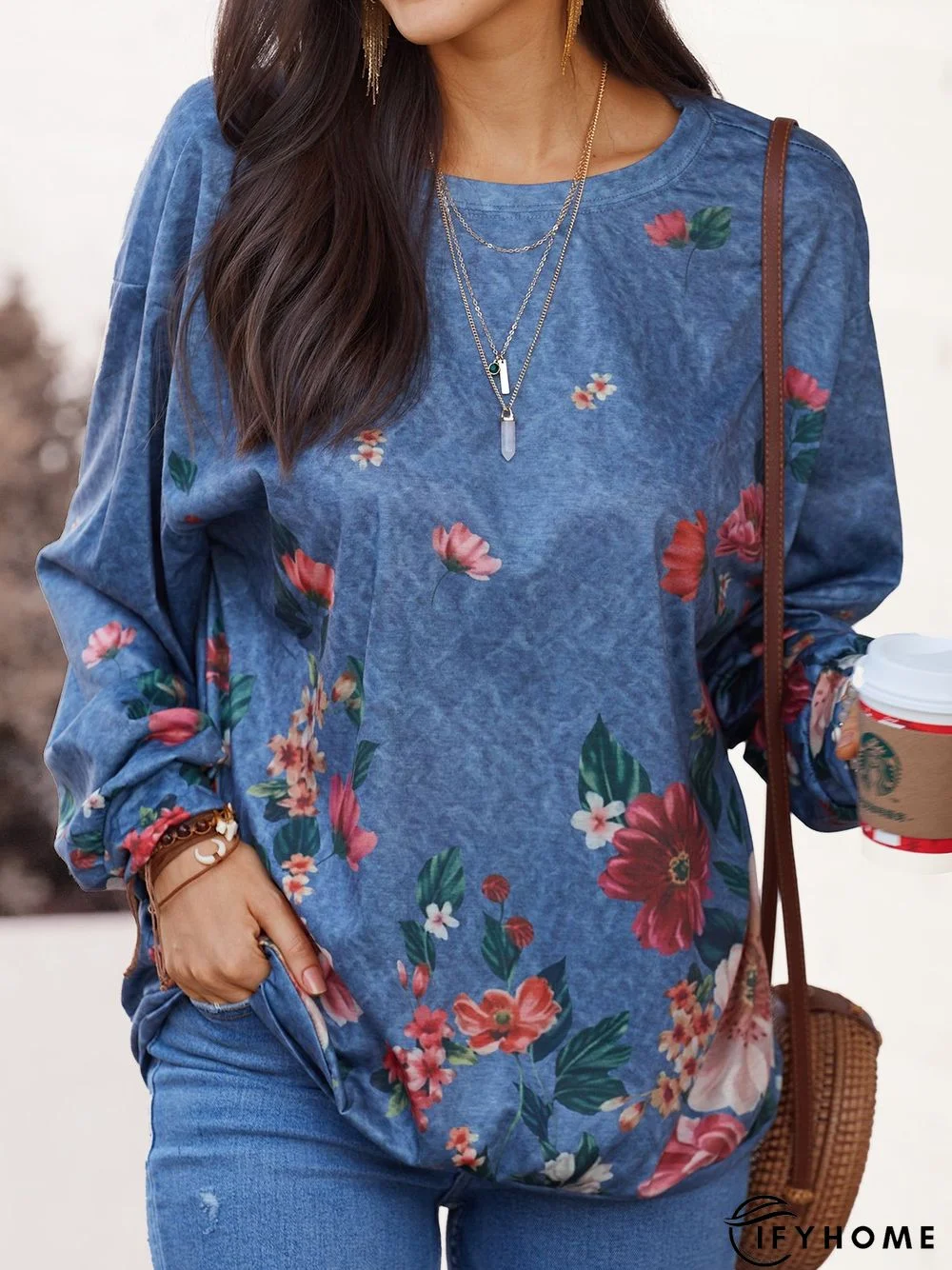 Long Sleeve Shift Sweatshirts | IFYHOME