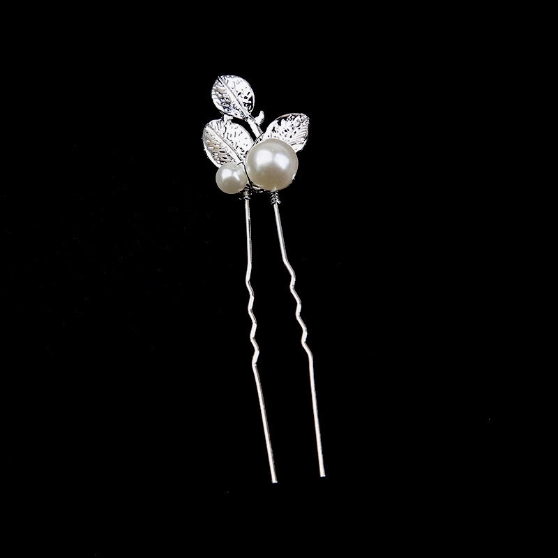 Women’s IG Style Leaves Alloy Pearl Hairpin