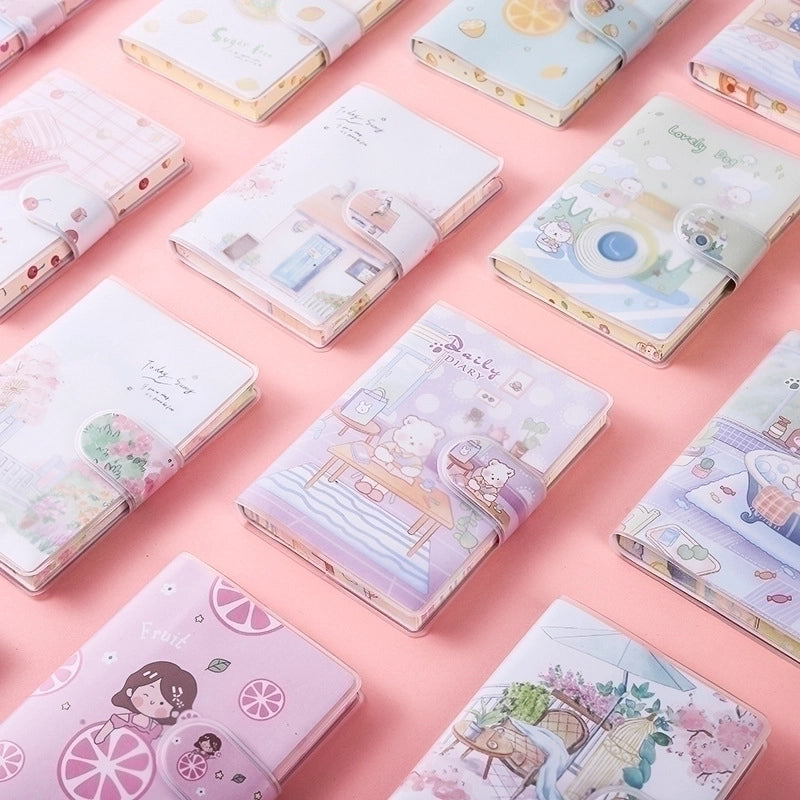 Cute Cartoon Mini Portable Pockets A7 Buckle Notebook