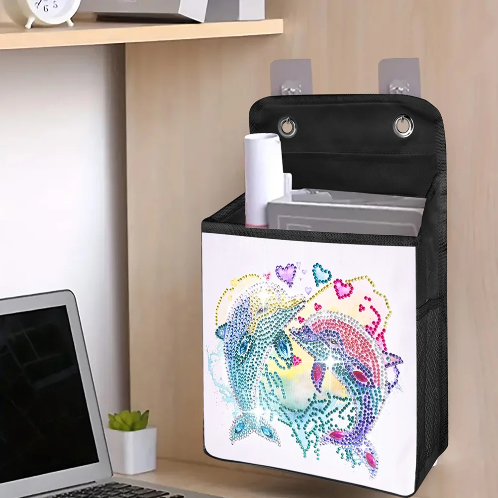 DIY Dolphin Diamond Painting Storage Bag Diamond Art Sundries Holder Bag