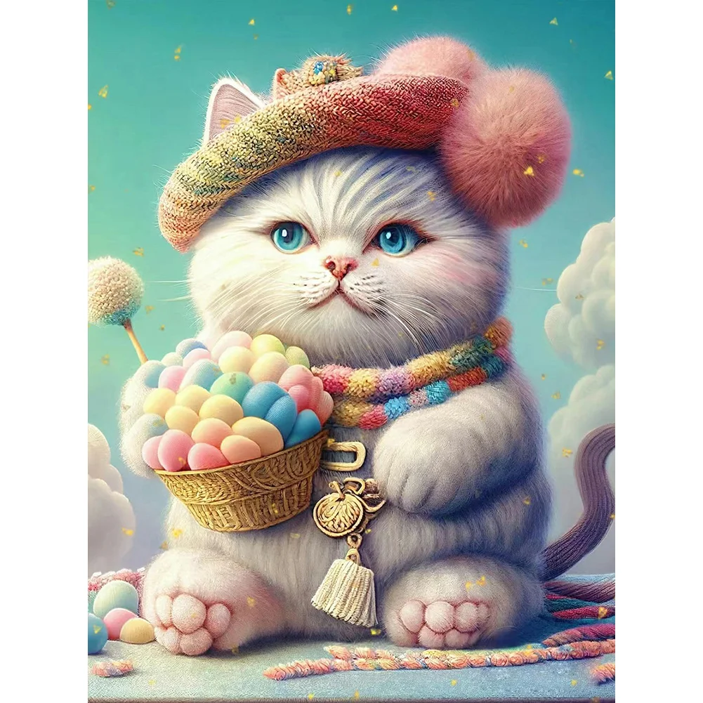 Candy Cat - Full Round - Diamond Painting (30*30cm)