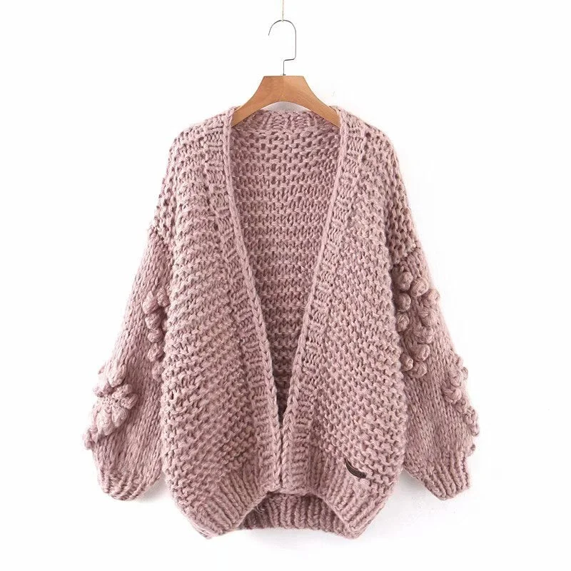 Super chic jumper white cardigan hand knitted long sleeve autumn winter outwear casual special 3D flower mohair sweaters women