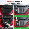 DIAMOOKY Metal Rear Door Pocket Storage Box for Jeep Wrangler JL JLU 4XE 2018-2025 & Gladiator JT 2020-2022 2023 2023 2024 2025 Accessories Door Storage Organizer Molle Panels, Star, 2PCS