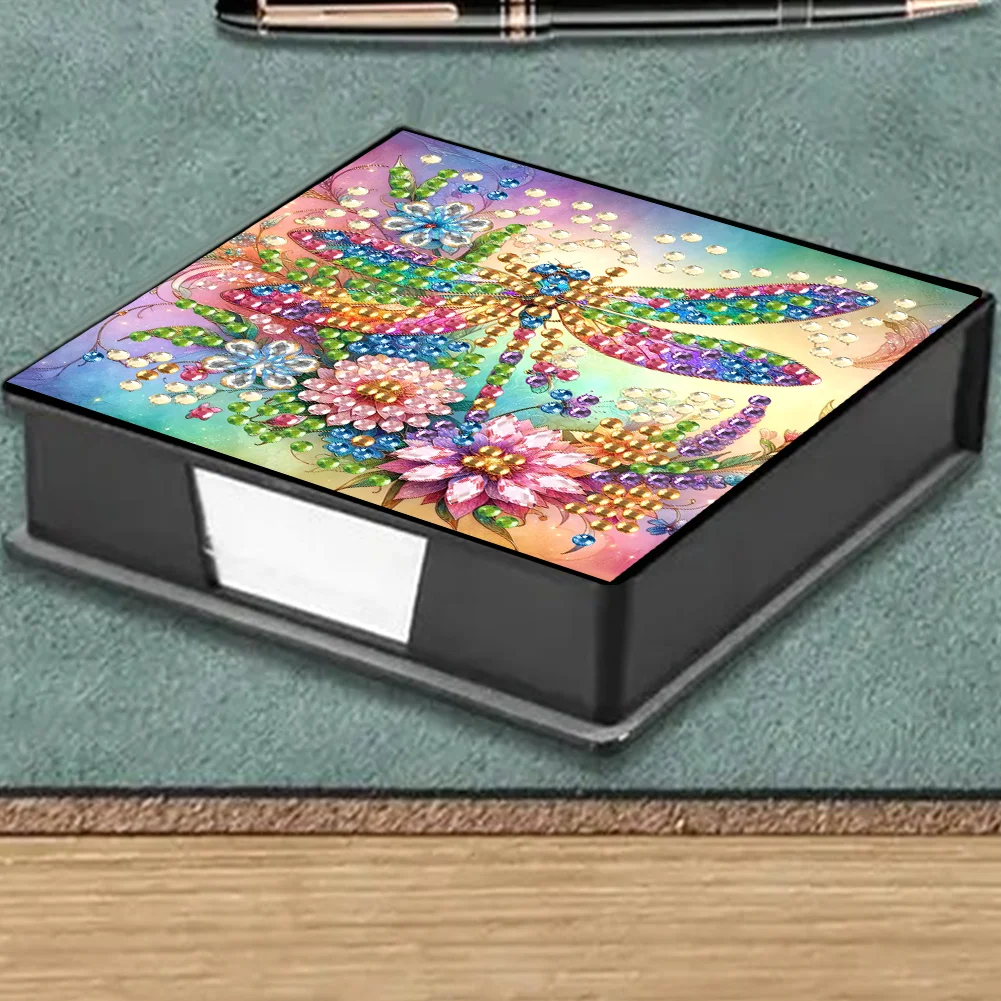 DIY Dragonfly Diamond Painting Memo Pad Holder Mosaic Kit for DIY Art Craft