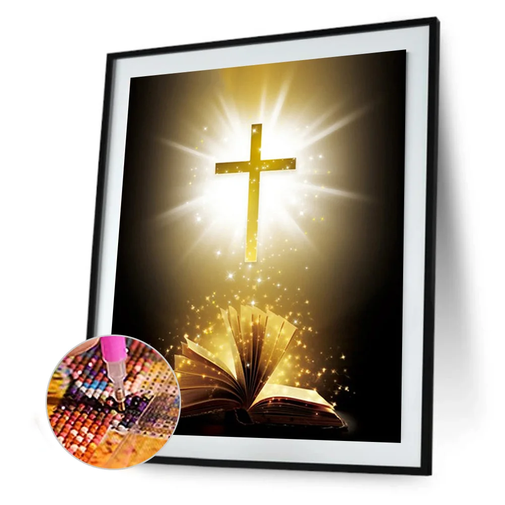 Diamond Painting - Full Round Drill - Cross Book(30*40cm)