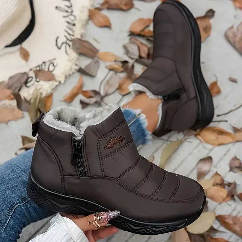 Women's Insulated Snow Boots &ndash; Waterproof. Non-Slip & Fur Lined | Comfortable Warm Winter Shoes for Mature Women
