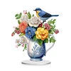 Vogelblumenvase aus Acryl - 5d DIY Craft Ornament