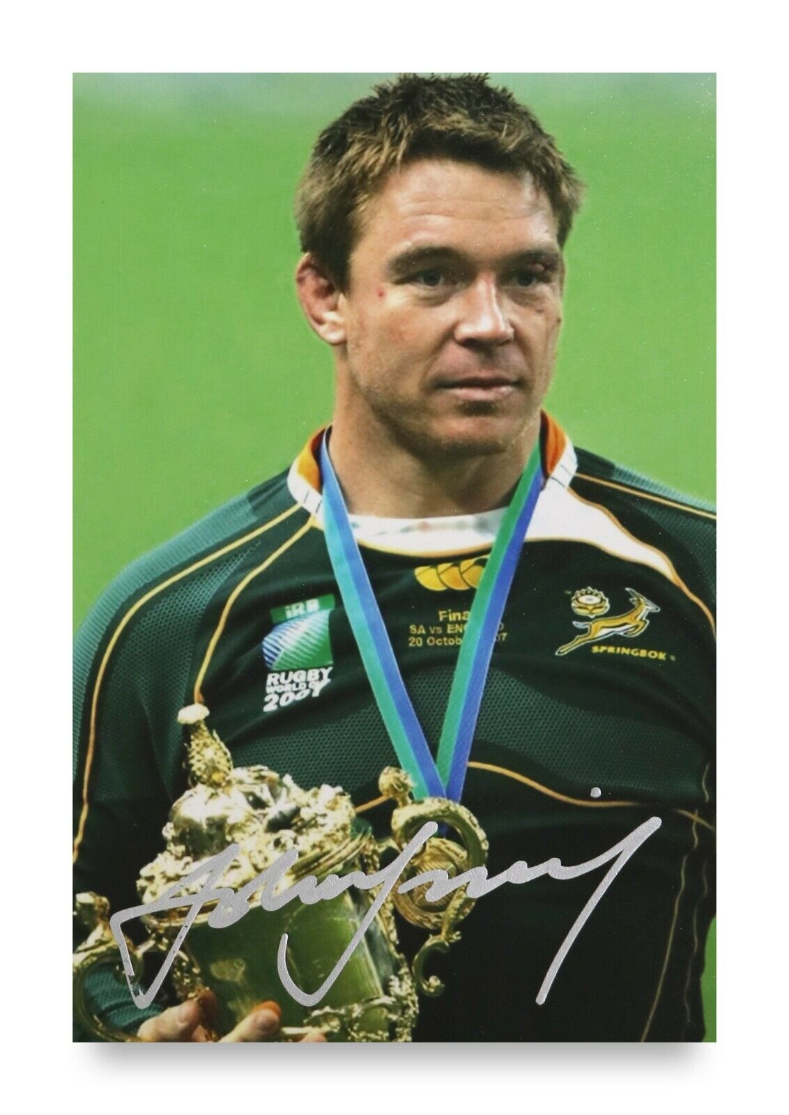 John Smit Signed 6x4 Photo Poster painting South Africa Rugby Union The Sharks Autograph + COA