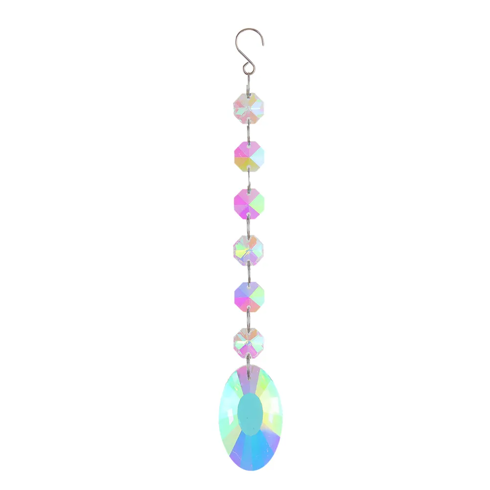 Crystal Wind Chimes Ornament AB Color Beads Hanging Pendant Kids Room Decor