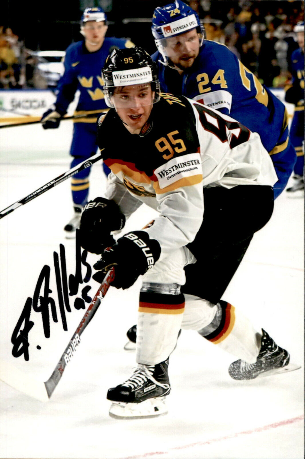 Frederik Tiffels SIGNED 4x6 Photo Poster painting TEAM GERMANY / PITTSBURGH PENGUINS #3