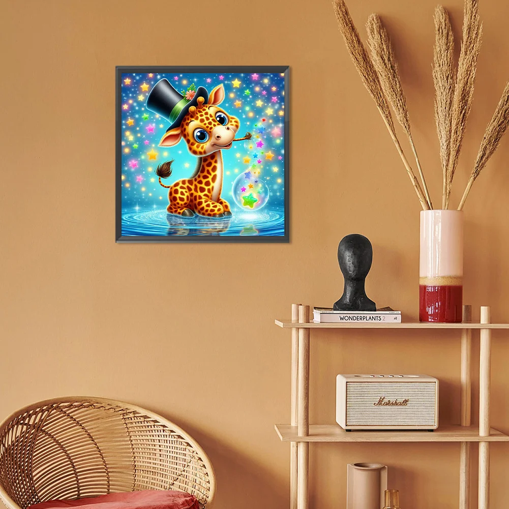 Diamond Painting - Full Round Drill - Giraffe(Canvas|30*30cm)
