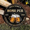 Home Pub Customized Tin Painting / Wooden Painting (Round 12*12 inches)