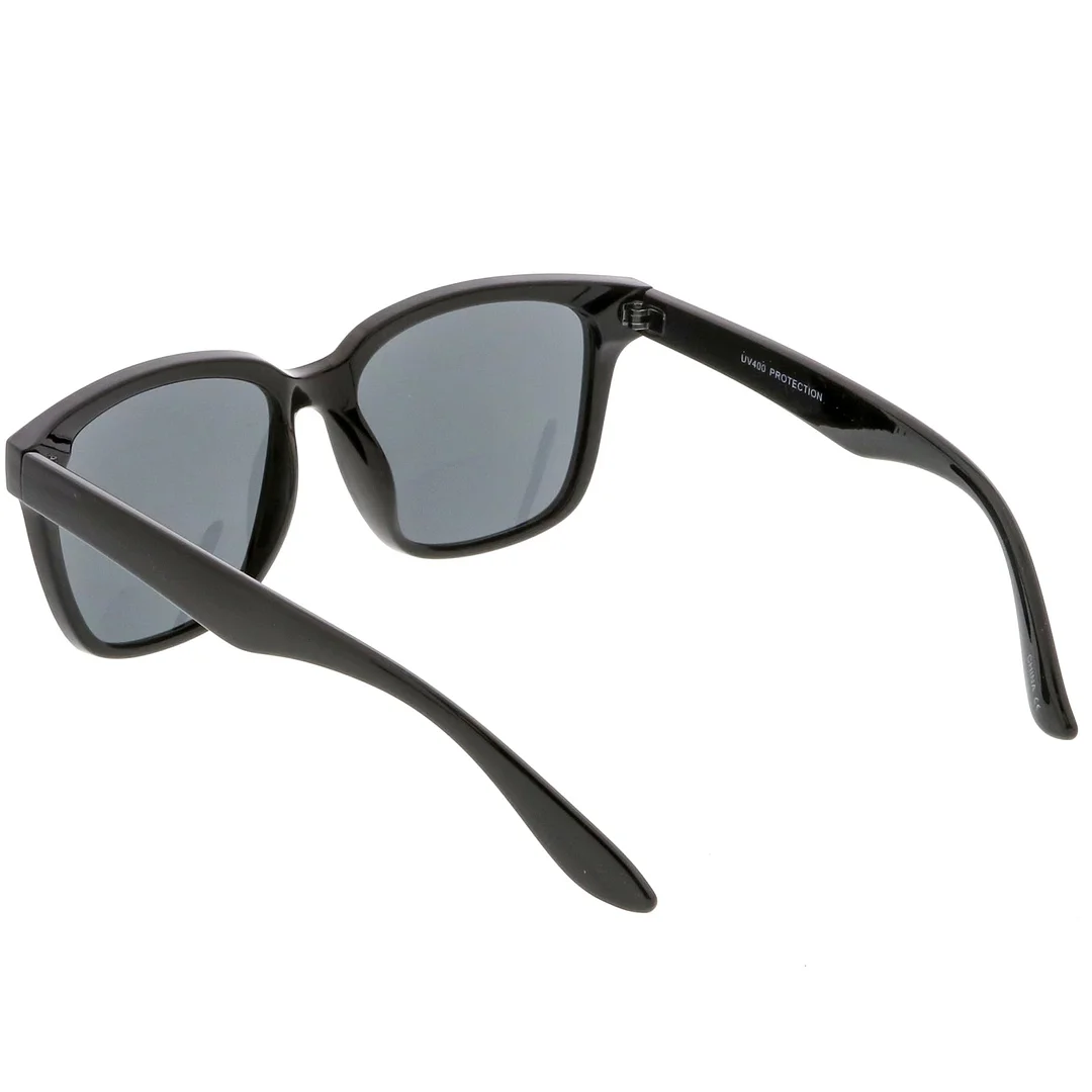 Large Horn Rimmed glasses Wide Arms Square Lens 57mm