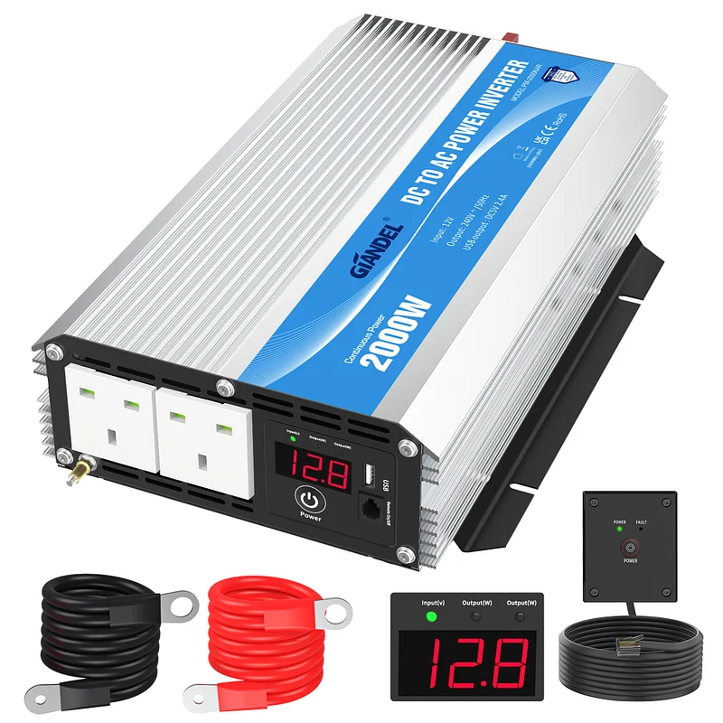 GIANDEL製3000W正弦波インバーター 12V 3000W/ 6000W 気持ちよかっ