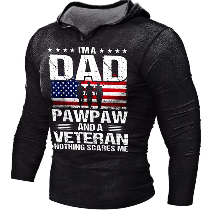 I'm A Dad Grandpa And A Veteran Nothing Scares Me Hoodie-Compassnice®