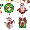 4pcs/set Christmas Diamond Painting PDIY Hanging Photo Frame Pendant Trees Decoration 