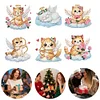 (US Local)6Pcs Acrylic  Cloud Cats Diamond Painting Fridge Magnet for Fridge
