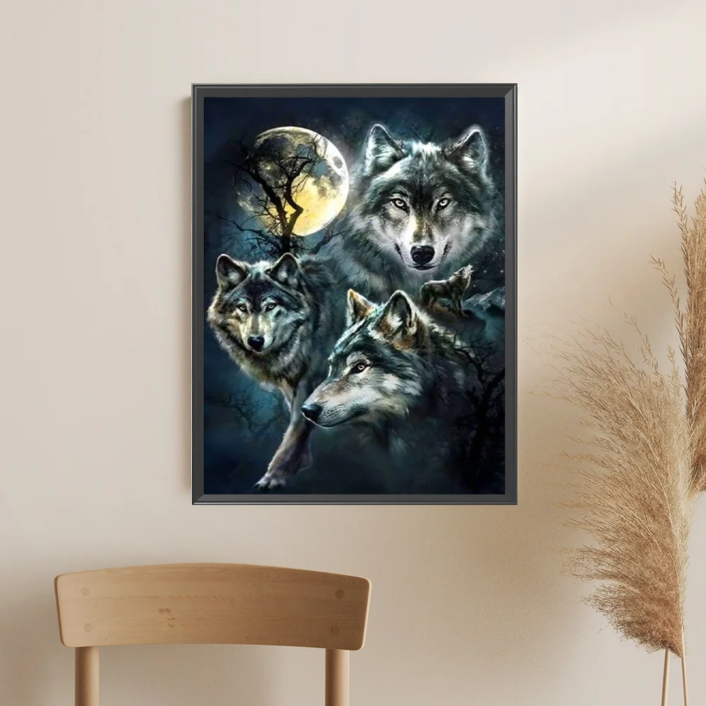 Diamond Painting - Full Round Drill - Wolf(Canvas|40*55cm)