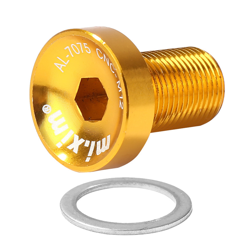 

Mi Xim Bike Bottom Bracket Screw M12 Bicycle Crankset Axis Parts, Gold, 501 Original