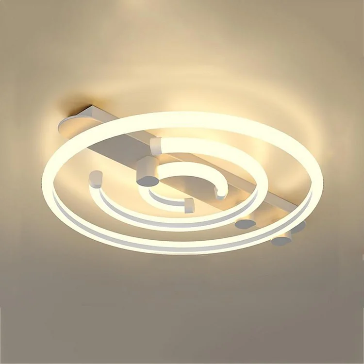 Circular Abstract LED Flush Mount Ceiling Light for Bedroom - Appledas
