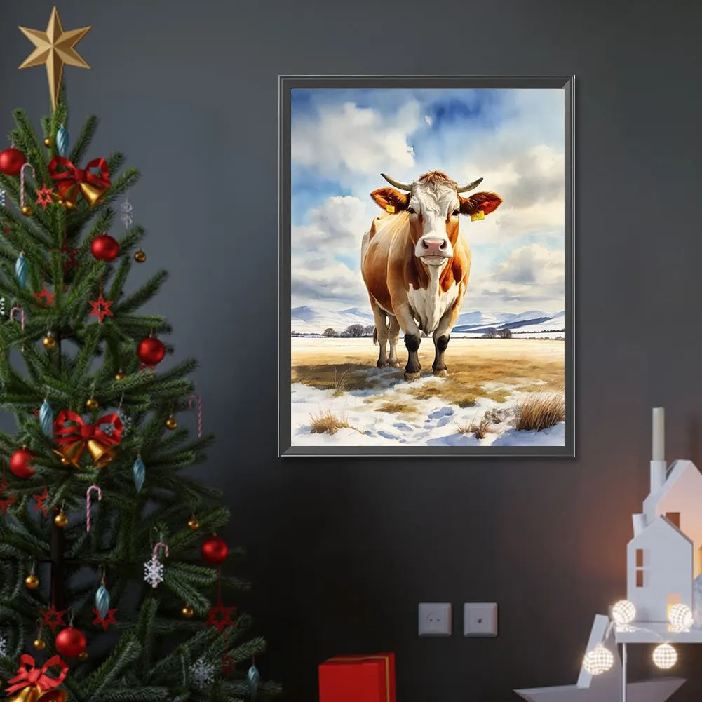 Diamond Painting - Full Round Drill - Cow(Canvas|30*40cm)
