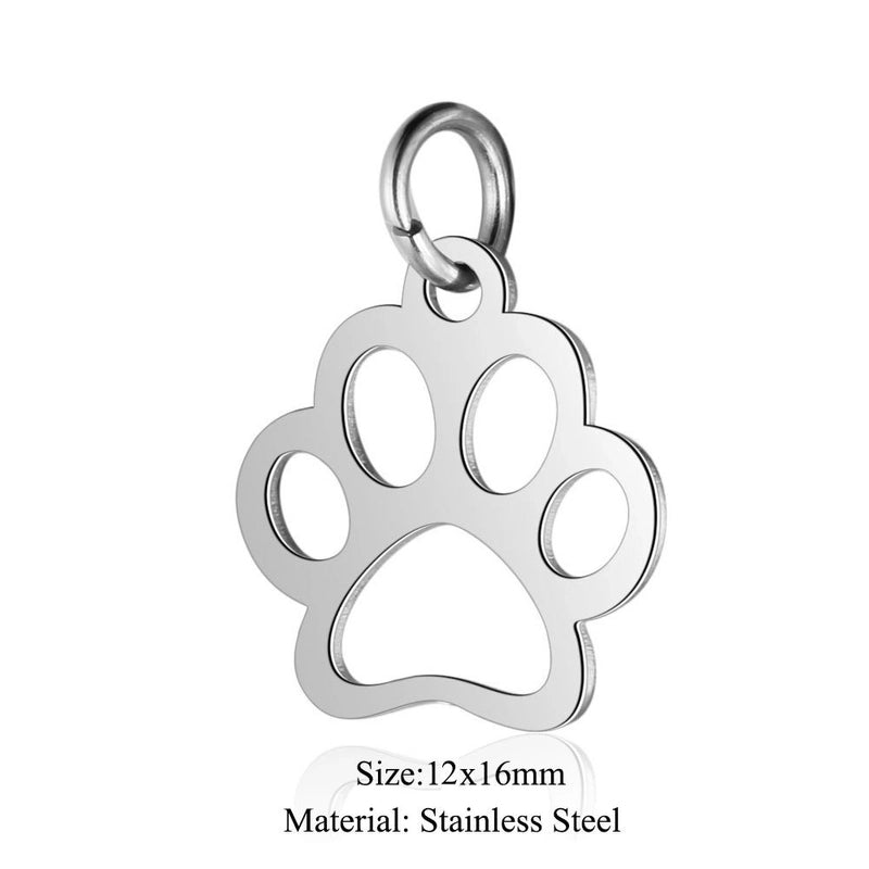 5 Pieces Stainless Steel 18K Gold Plated Sun Palm Footprint