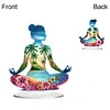 (US Local)Acrylic Special Shape Sitting Yoga Woman 5D DIY Diamond Art Tabletop Decorations