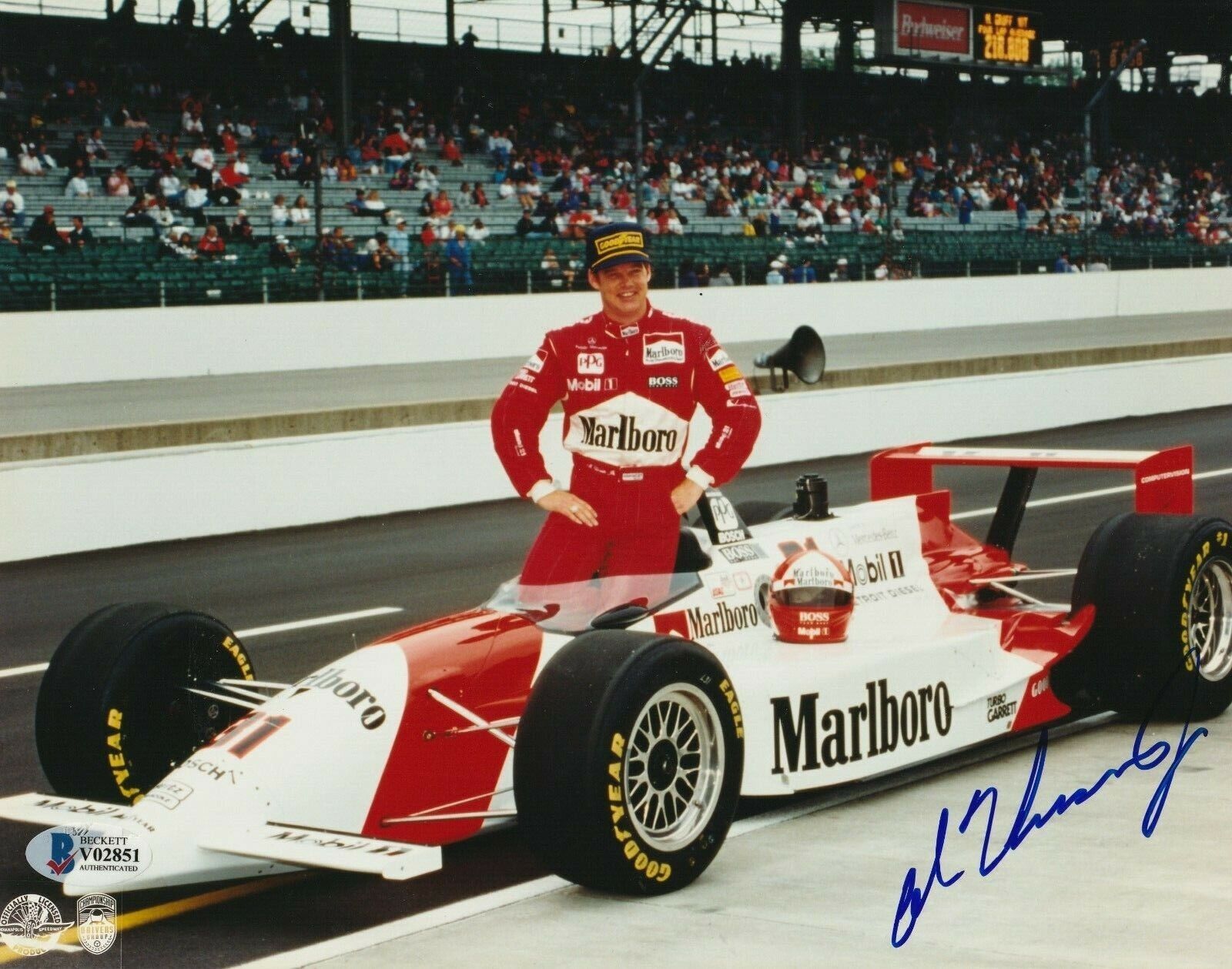 AL UNSER JR Signed 8x10 Photo Poster painting w/ Beckett COA